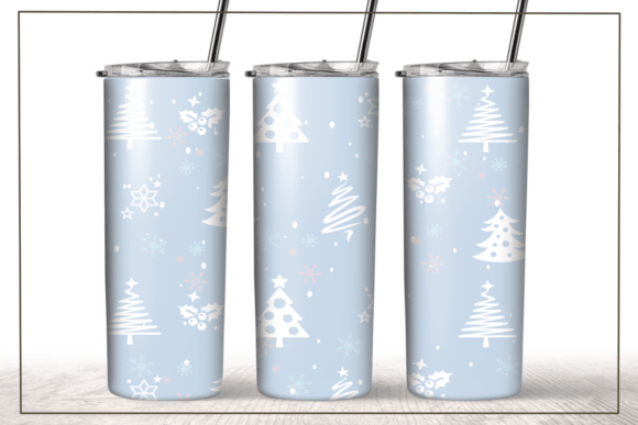 Christmas Tree Watercolor Tumbler Wrap