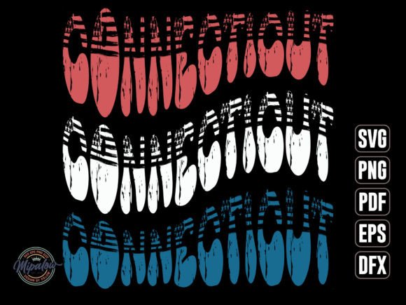 Connecticut State Vintage SVG Sublimatio