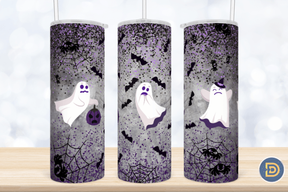 Cute Ghosts Halloween 20Oz Tumbler Wrap