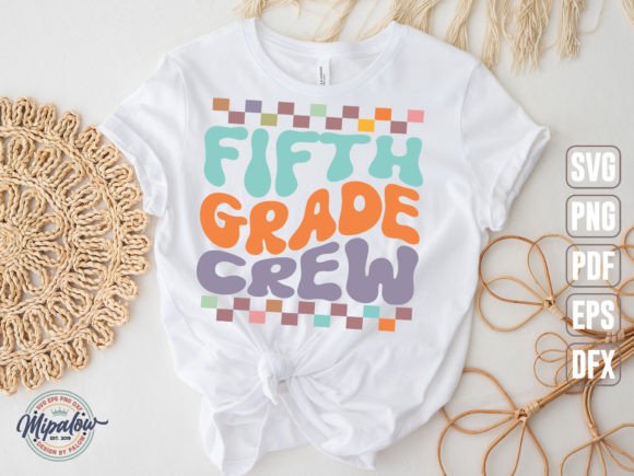 Fifth Grade Crew SVG, Wavy Text