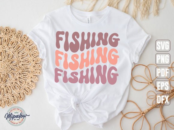 Fishing SVG, Wavy Text