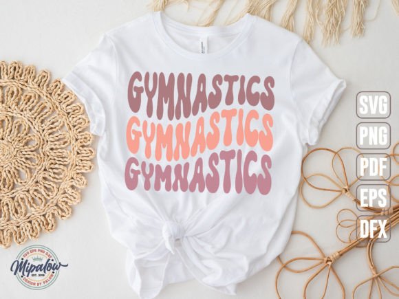 Gymnastics SVG, Wavy Text