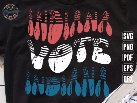 Indiana Vote State Vintage SVG Sublimati