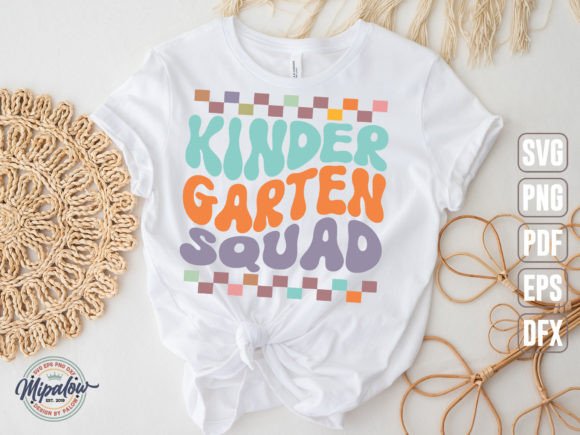 Kinder Garten Squad SVG, Wavy Text