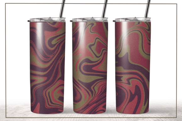 Liquid Marble Purple and Gold Tumbler