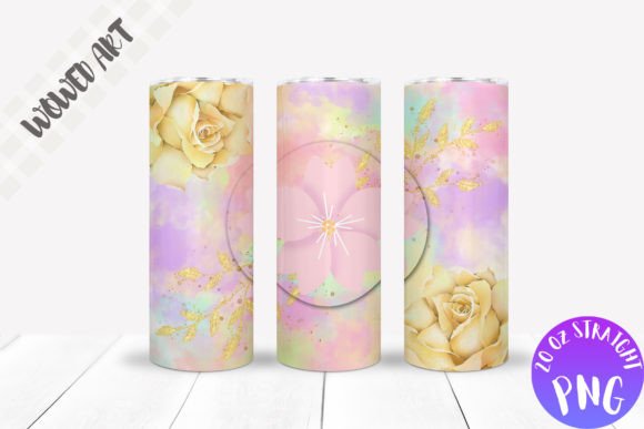 Mirror Flower 20 Oz Skinny Tumbler Wrap