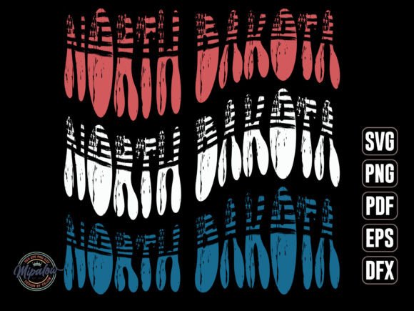 North Dakota State Vintage SVG Sublimati