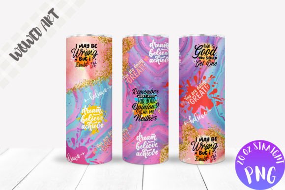 Quote 20 Oz Skinny Tumbler Wrap