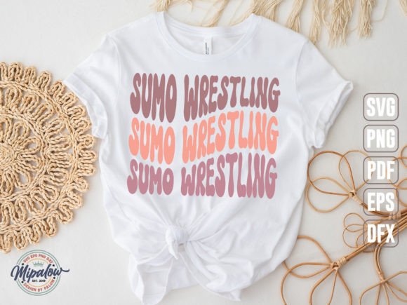 Sumo Wrestling SVG, Wavy Text