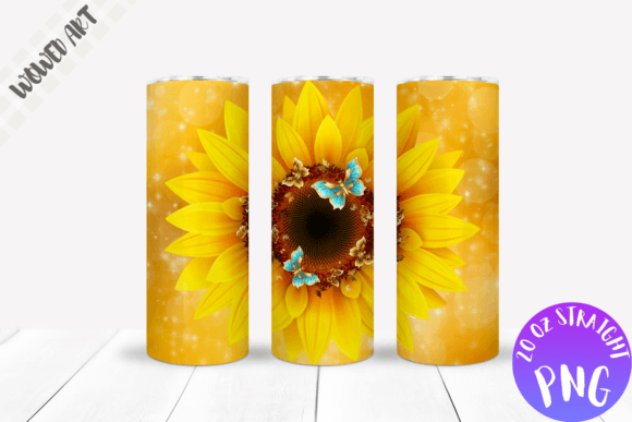 Sunflower 20 Oz Skinny Tumbler Wrap