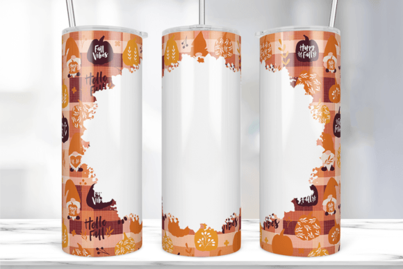 Thanksgiving Pumpkins Fall Tumbler Wrap