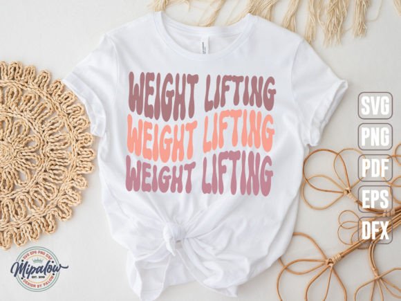 Weight Lifting SVG, Wavy Text